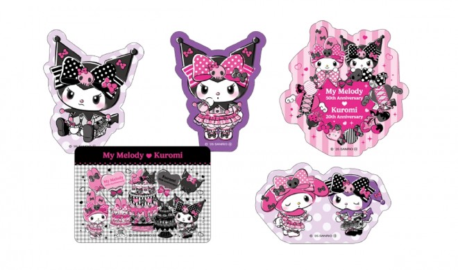 Happy Kuji's My Melody & Kuromi 50th & 20th Anniversaries lottery showcases exclusive figures, totes, and 40cm plush toys featuring limited edition art